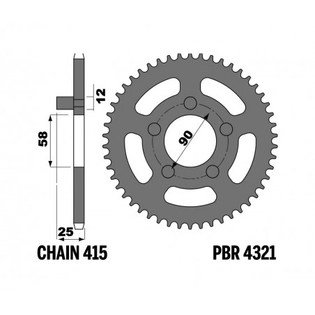 PBR Standard C45 Steel Crown Plate 4321-415 1153259001