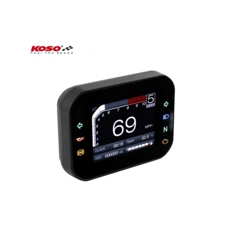 KOSO RX-3S TFT 15000 RPM Multi-Function Tachometer Speedometer 1152559