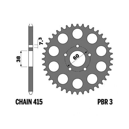 PBR Corona plato de acero estandar 415 1153255002