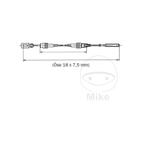 KNOTT Cable de freno con ojal alargado 800/1100 LANGLOCHOESE 3382124