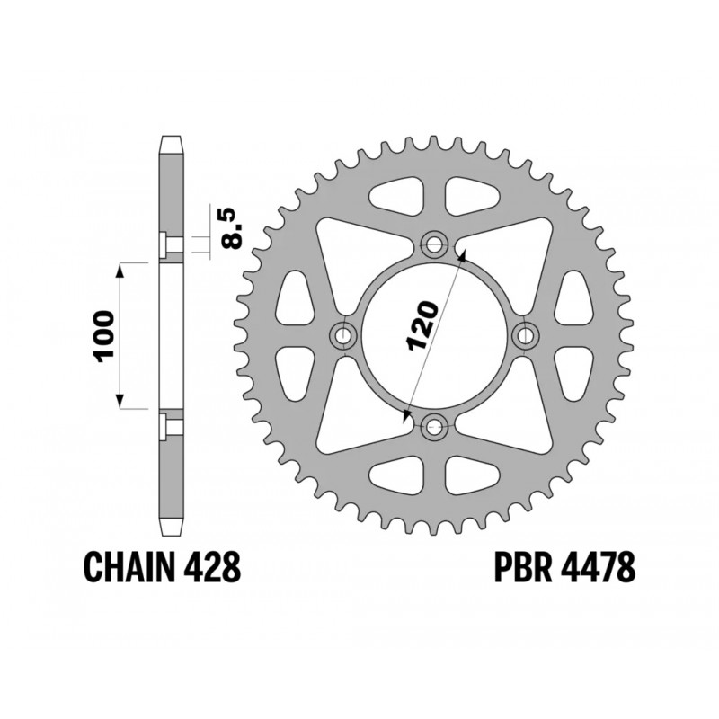 PBR Corona ultralight aluminum plate 4478-428 1108848002