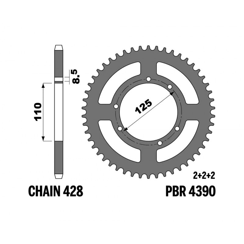 PBR Standard C45 Steel Crown Plate 4390 - 428 1125394005