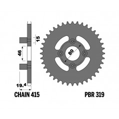PBR Corona plato de acero estandar 415 1153256001