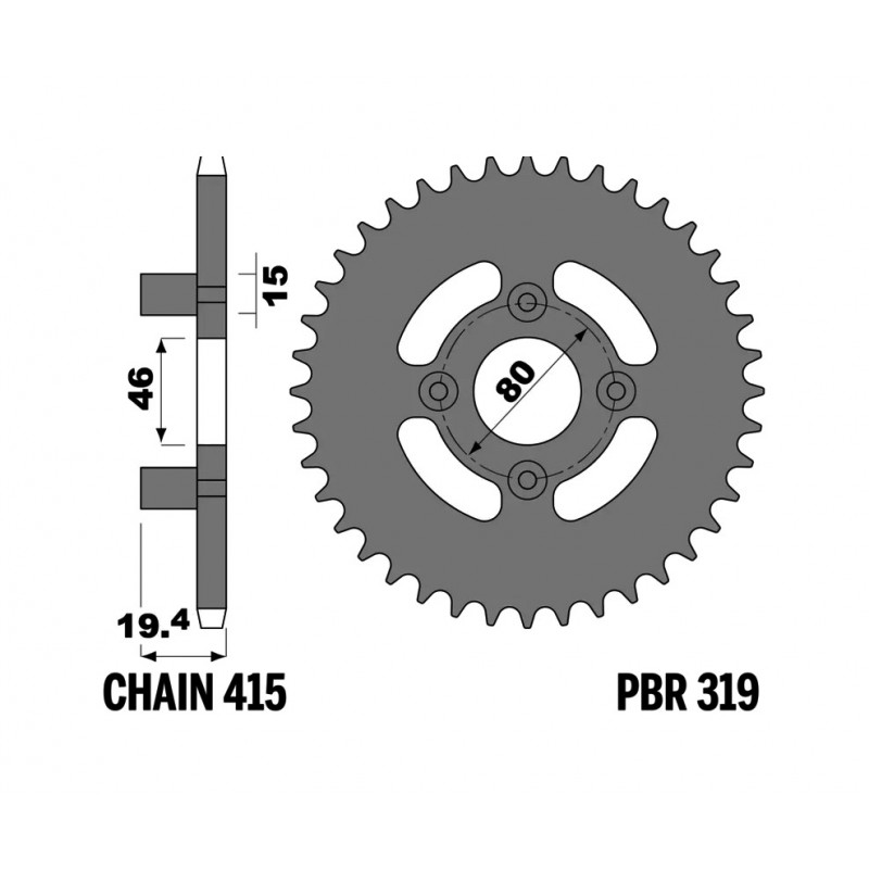 PBR Corona plato de acero estandar 415 1153256002
