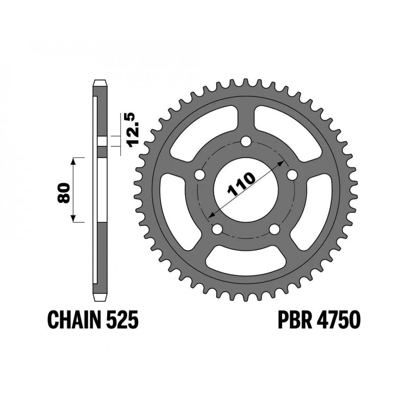 PBR Standard Steel Crown 4750 - 525 C45 1127988001