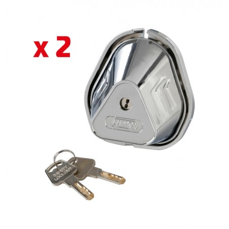 LAMPA Kit 2 cerraduras adicionales para puertas de vehiculos (2 llaves incluidas) LAM65412