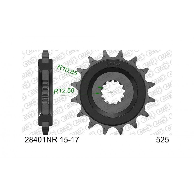 AFAM Steel pinion with anti-noise rubber 28401NR-525 1151531003