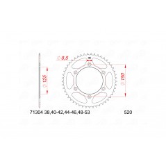 AFAM Steel pinion with anti-noise rubber 73303NR-520 1151538001