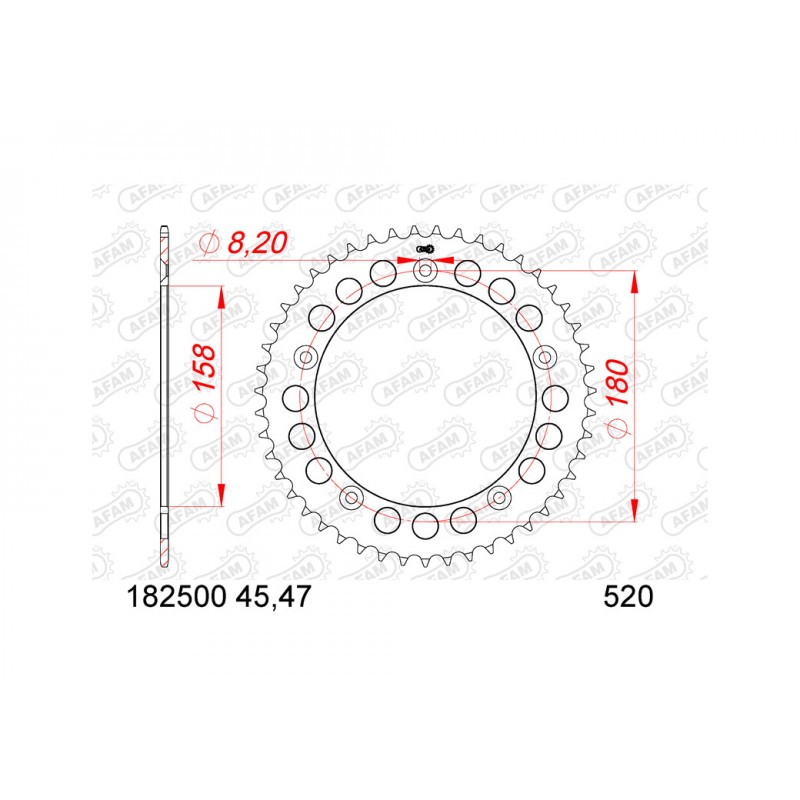 AFAM Standard Steel Crown Plate 16606-520 1151546002