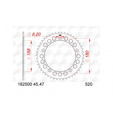 AFAM Standard Steel Crown Plate 16606-520 1151546002