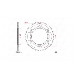 AFAM Corona plato de acero estándar 10201-428 1152473001
