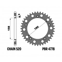 PBR Standard Steel Crown Plate 520 1151534002