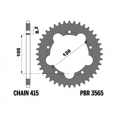 PBR Corona plato de acero estandar 415 1151599001