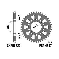 PBR Corona plato de acero c45 estándar 473-520 1153266004