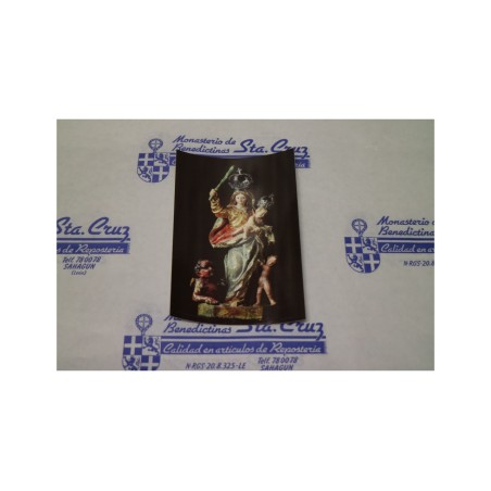 postal virgen del garrote o del amparo de sahagún (sticker, souvenir, poster) monjas benedictinas monasterio santa cruz sahagún