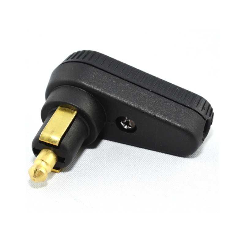 BAAS BIKE PARTS Conector DIN tipo encendedor, clavija mini BMW. 90º. BA12 45897