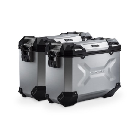 maletas laterales de aluminio + soportes + bombín trax adv 37/37l - pro