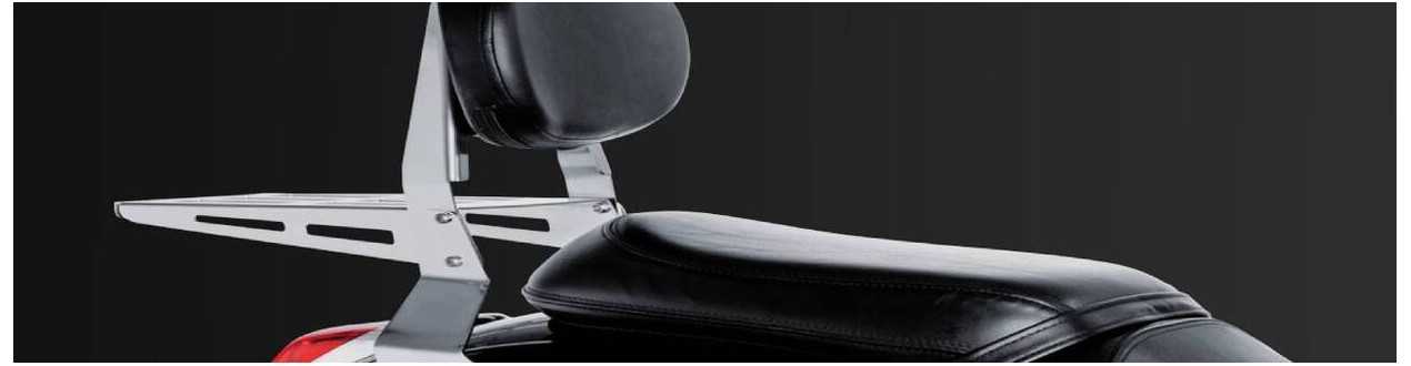 Motorcycle passenger backrests at unique prices - Mototic