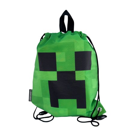 saco portameriendas minecraft face 30 cm