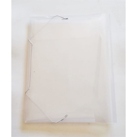 carpeta de pp transparente con 3 solapas