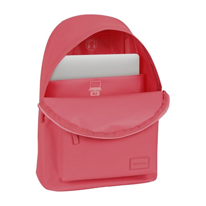 SAFTA Mochila para portátil de 14,1 polegadas BASIC-MARSALA