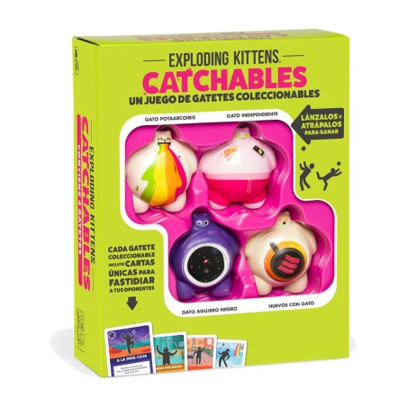 jeu d’adresse de lancer et d’attraper avec des cartes exploding-kittens-catchables-core-pack