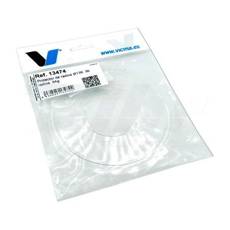 spoke protector for bicycles v bike | ø136, 36 spokes, 3 holes | transparent