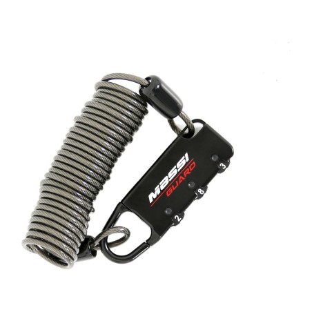 spiral padlock with combination lizard 3x1800mm