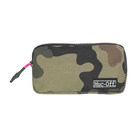 muc-off essentials small water-repellent polyester bag with heat-sealed zipper - camouflage