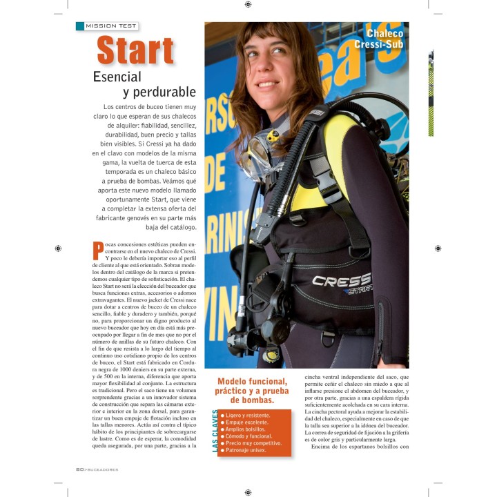 Chaleco Buceo BCD START de Cordura 1000D y 500D - CRESSI | Resistente fiable para profesional recreativo