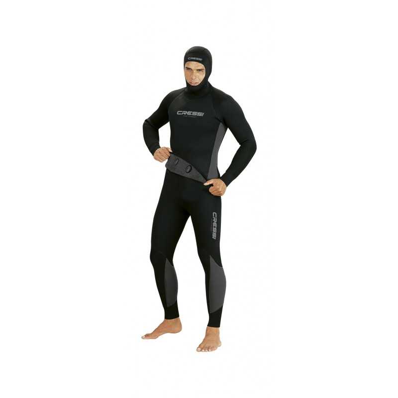 CRESSI Traje de buceo neopreno FISTERRA LC 5mm | Chaqueta y pantalón con peto CLK 489002VAR