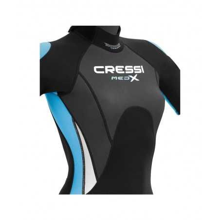 CRESSI Traje de buceo corto neopreno MED X DONNA 3mm para mujer CLV 437501VAR