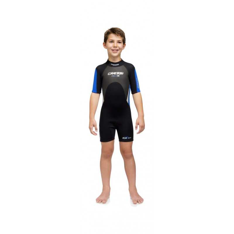CRESSI Traje de buceo corto neopreno 3mm MED X BABY para niños y niñas | Ideal snorkeling deportes acuáticos en aguas tropicales