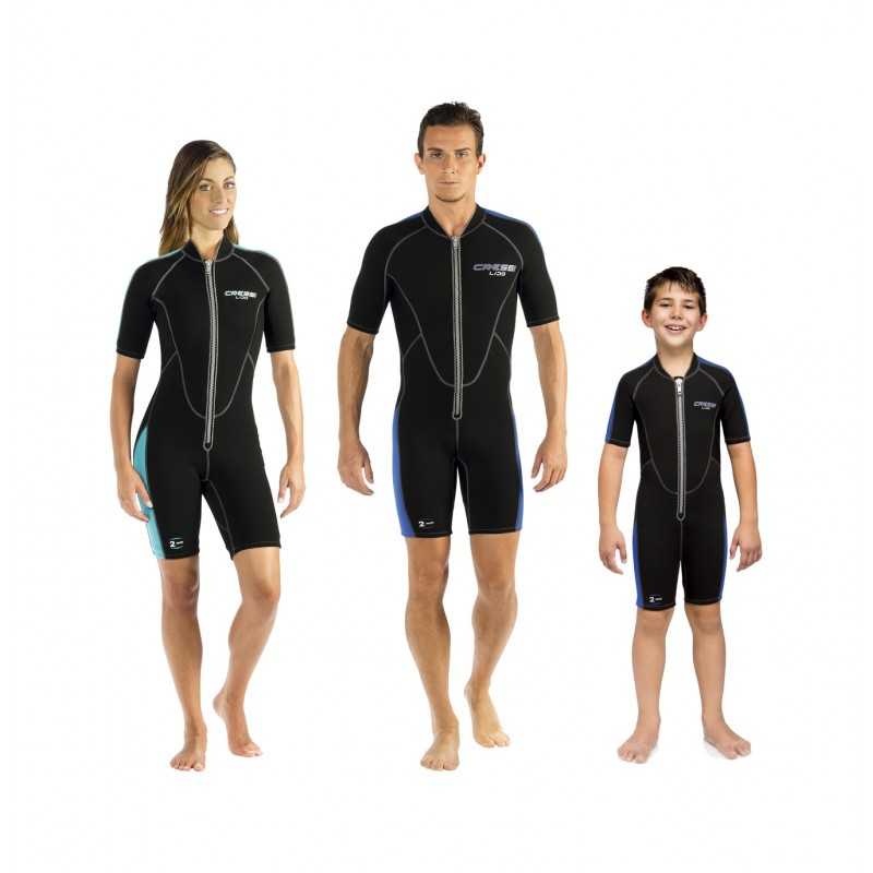 CRESSI NEOPRENE SHORT WETSUIT LIDO UOMO 2MM CLV 455001VAR