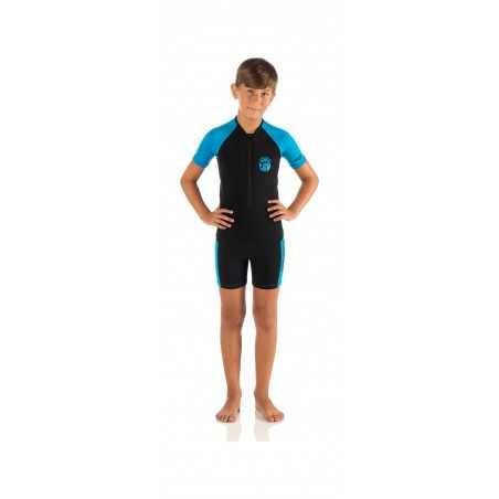 CRESSI Traje de buceo corto LITTLE SHARK 2mm para niños | Monoshort Lycra y neopreno polivalente piscina playa FDG 003505VAR