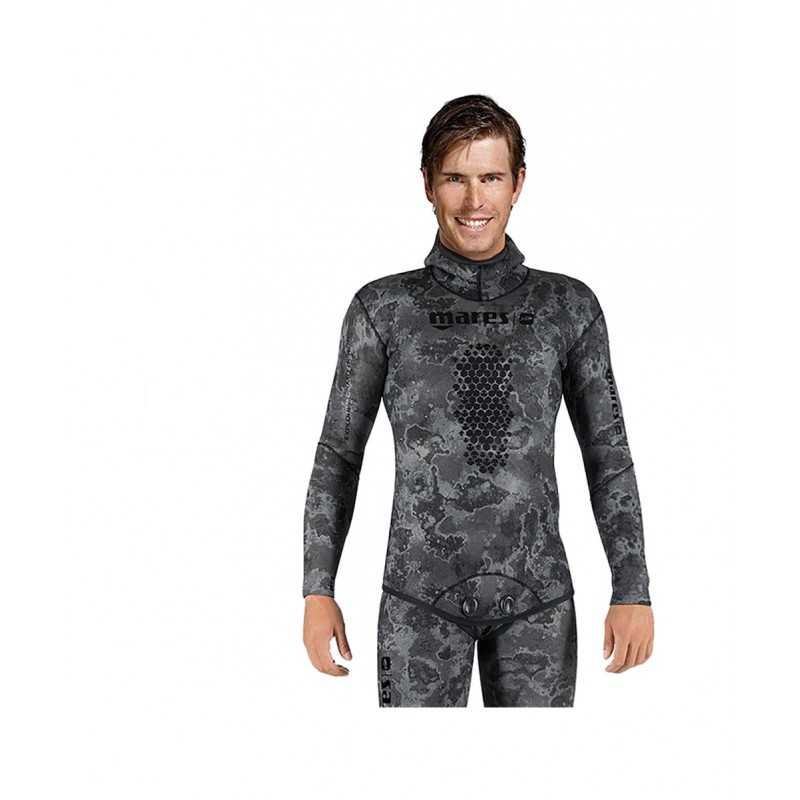 MARES Chaqueta neopreno pesca submarina EXPLORER CAMO BLACK 50 OPEN CELL 422038