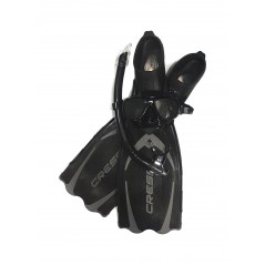 CRESSI Kit máscara + tubo aletas Pluma Perla Gamma para buceo ACA 179535VAR