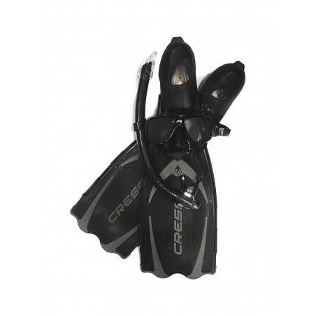 CRESSI Kit máscara + tubo aletas Pluma Perla Gamma para buceo ACA 179535VAR