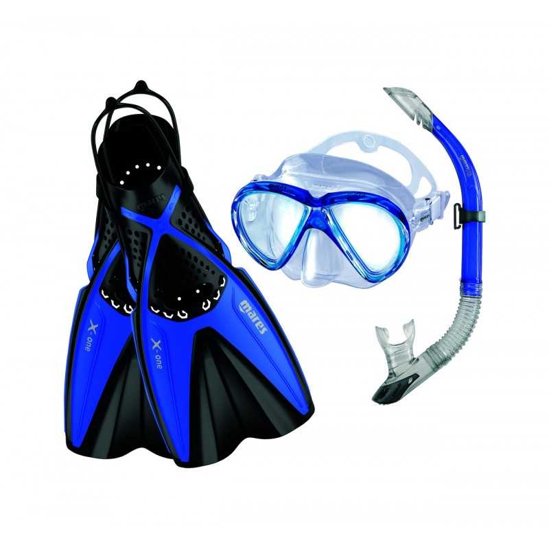 MARES Pack aletas mascara y tubo X-ONE MAREA 410794AZR