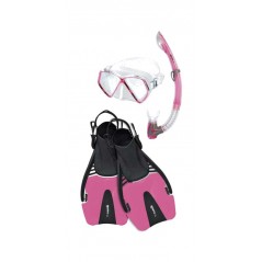 MARES Pack aletas mascara y tubo CORAL PIRATE 410790ROSAGU-TB