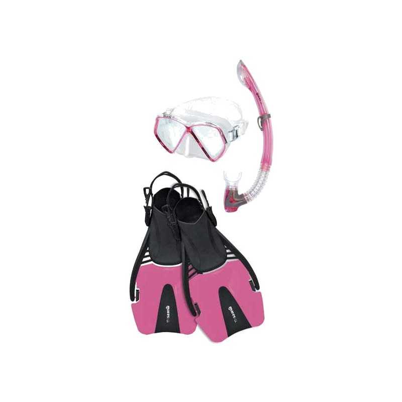 MARES Pack aletas mascara y tubo CORAL PIRATE 410790ROSAGU-TB