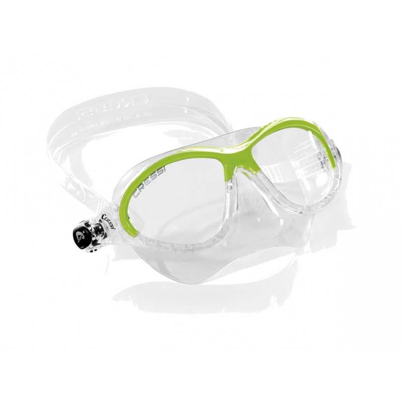 CRESSI Máscara silicona MOON KID para niños | Protección de ojos y nariz en el agua Cristales anti-UV Hebillas microrregulables 