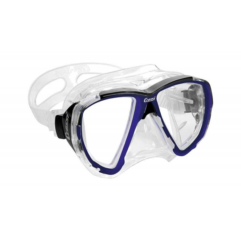 CRESSI Máscara de buceo BIG EYES silicona transparente alta gama con visibilidad extraordinaria en todas las direcciones ADS 261