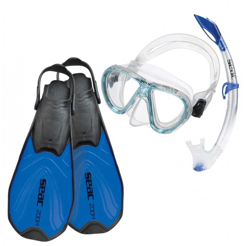 SEAC SUB Kit aletas mascara tubo de buceo ZOOM S/KL 0890029160VAR