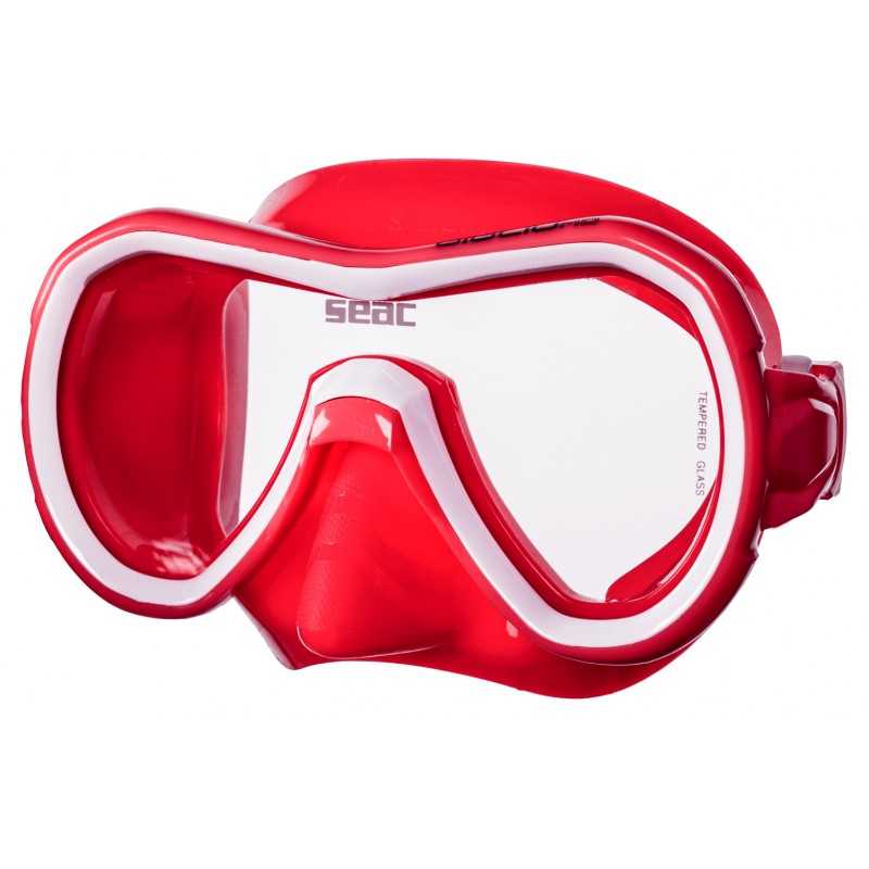 Mask diving glasses  GIGLIO MD S/R ROSSA, SILICONA