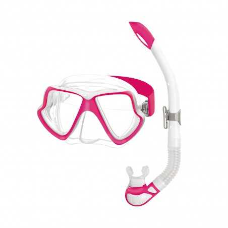 snorkel máscara e snorkel kit wahoo neon