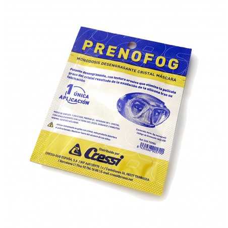monodosis desengrasante prenofog para cristales de máscaras de buceo | solución eficaz y segura para eliminar la película grasa