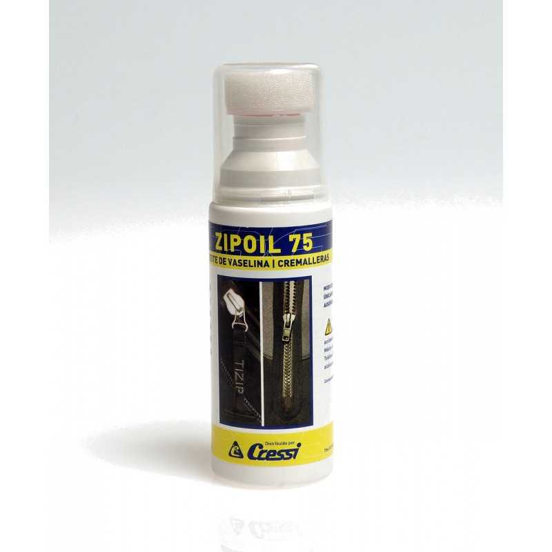 CRESSI Aceite de vaselina para cremalleras plástico TIZIP y YKK - 75ml con aplicador tipo esponja EHX 720011