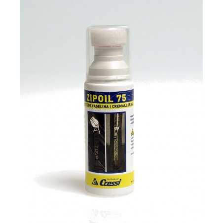 CRESSI Aceite de vaselina para cremalleras plástico TIZIP y YKK - 75ml con aplicador tipo esponja EHX 720011
