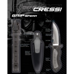 CRESSI Cuchillo buceo GRIP BRC 559400